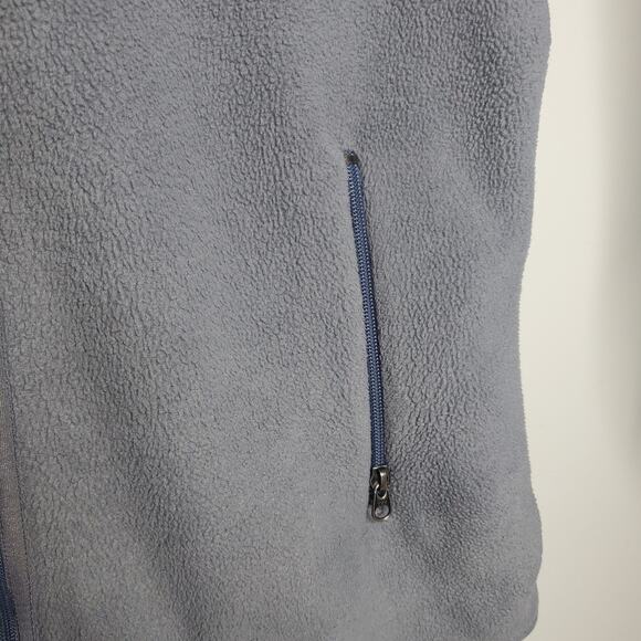 Patagonia Synchilla Men's Grey Vest with Zippered Pockets Large Navy Trim VTG - Picture 3 of 13